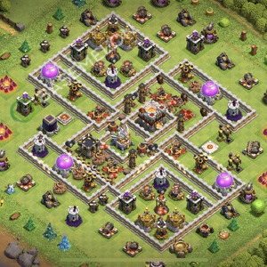 Aldea del Ayuntamiento Nivel 11 para Defensa, Anti Todo, Híbrido Diseño 2026, #3103