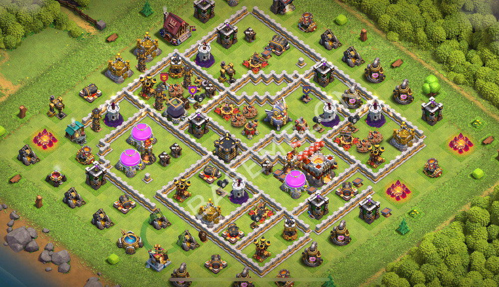 Aldea del Ayuntamiento Nivel 11 para Defensa, Anti 2 Estrellas Diseño 2026, #3104