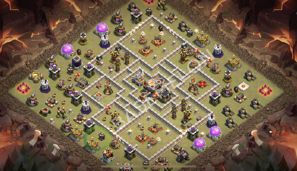 Town Hall Level 11 War Base Design 2026, Anti 3 Stars, Anti Air, Layout #3156
