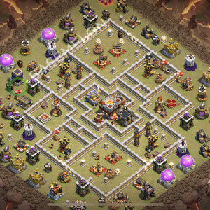 Town Hall Level 11 War Base Design 2026, Anti 3 Stars, Anti Air, Layout #3156