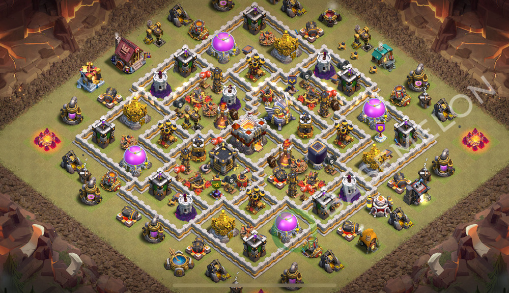 Town Hall Level 11 War Base Design 2026, Anti Air, Layout #3309