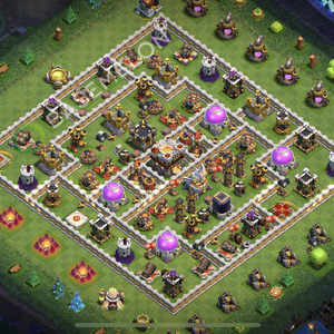 Town Hall Level 11 Trophy/Defense Base Design 2026, Anti Everything, Hybrid, Layout #3314
