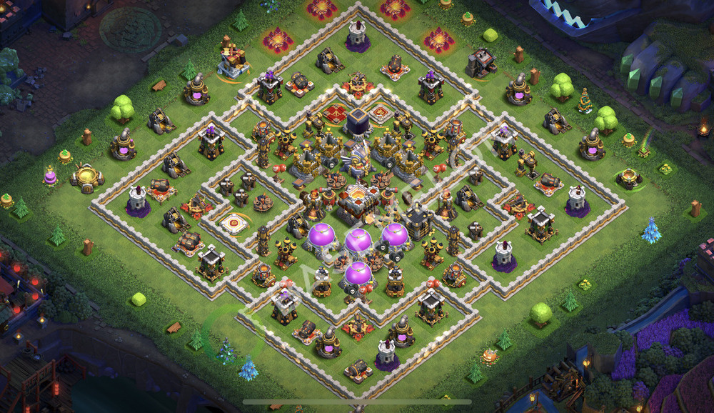 Town Hall Level 11 Farm Base Design 2026, Anti 2 Stars, Hybrid, Layout #3319