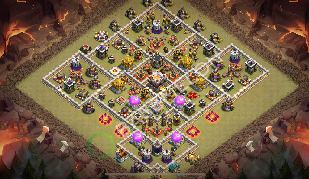 Aldea del Ayuntamiento Nivel 11 para Guerra, Anti 2 Estrellas, Anti Todo Diseño 2026, #3358