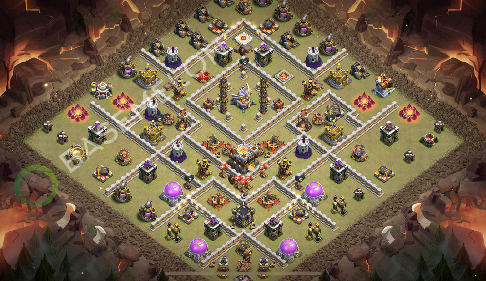 Town Hall Level 11 War Base Design 2026, Anti Everything, Layout #3396
