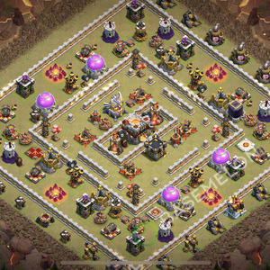 Town Hall Level 11 War Base Design 2026, Anti 3 Stars, Hybrid, Layout #3409
