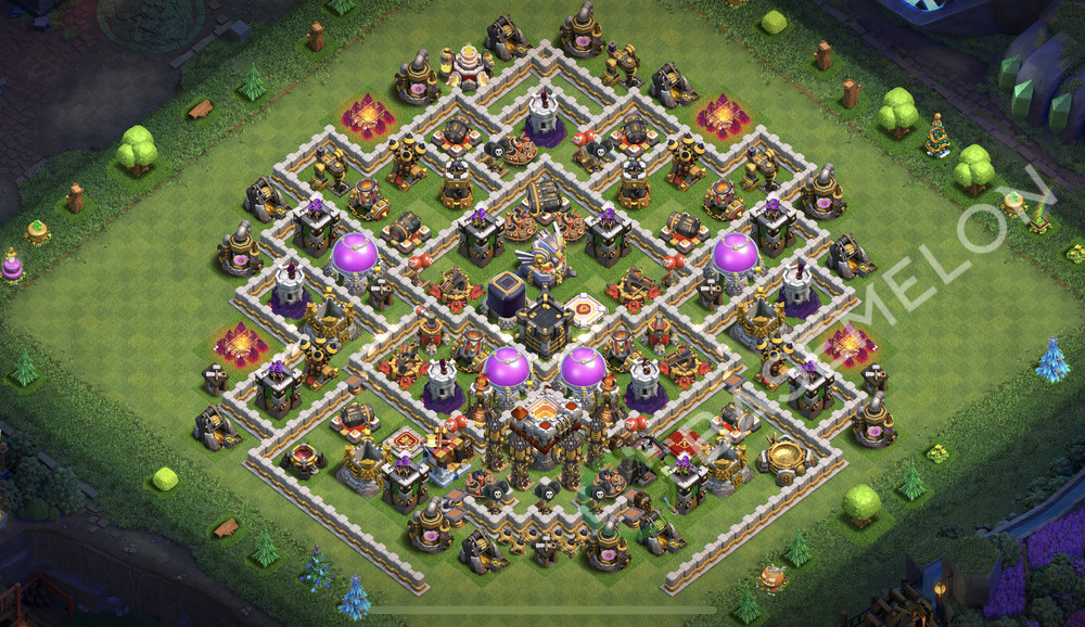 Town Hall Level 11 Farm Base Design 2026, Anti Everything, Hybrid, Layout #3415