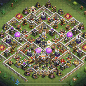Town Hall Level 11 Farm Base Design 2026, Anti Everything, Hybrid, Layout #3415
