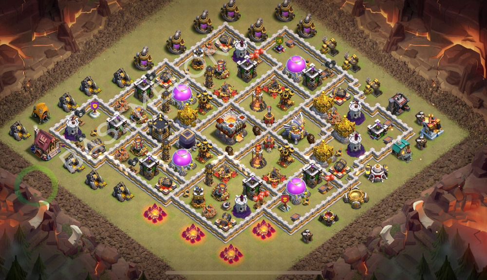 Town Hall Level 11 War Base Design 2026, Anti Air, Hybrid, Layout #3446