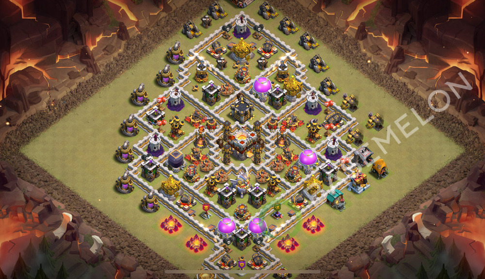 Aldea del Ayuntamiento Nivel 11 para Guerra, Anti 3 Estrellas, Híbrido Diseño 2026, #3487