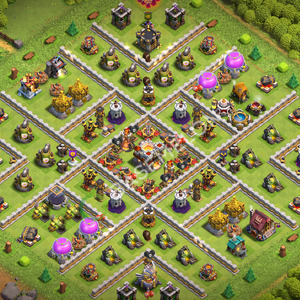 Town Hall Level 11 Trophy/Defense Base Design 2026, Layout #3645