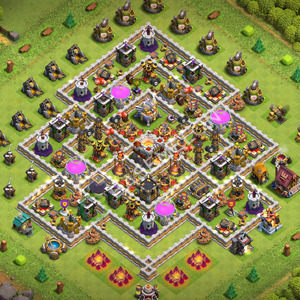 Town Hall Level 11 Trophy/Defense Base Design 2026, Anti 3 Stars, Layout #3662
