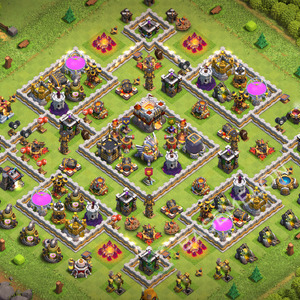 Rathaus Level 11 Verteidigung Base 2026, Anti Air, Hybrid, Layout #3735