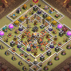 Town Hall Level 11 War Base Design 2026, Anti 3 Stars, Hybrid, Layout #3867