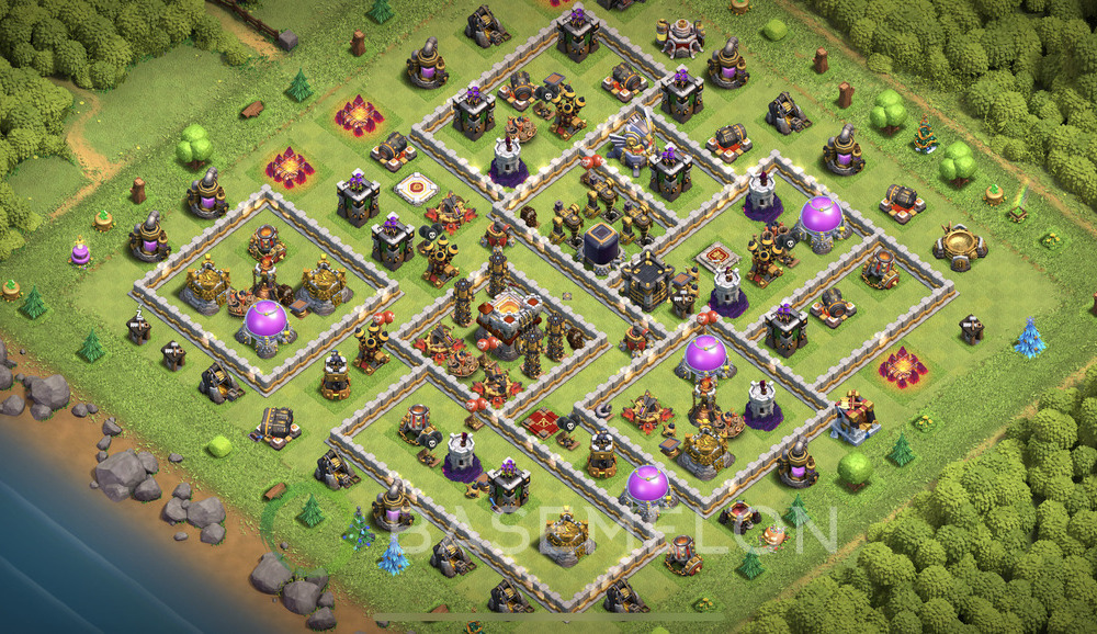 Town Hall Level 11 Farm Base Design 2024, Anti Air, Hybrid, Layout #443