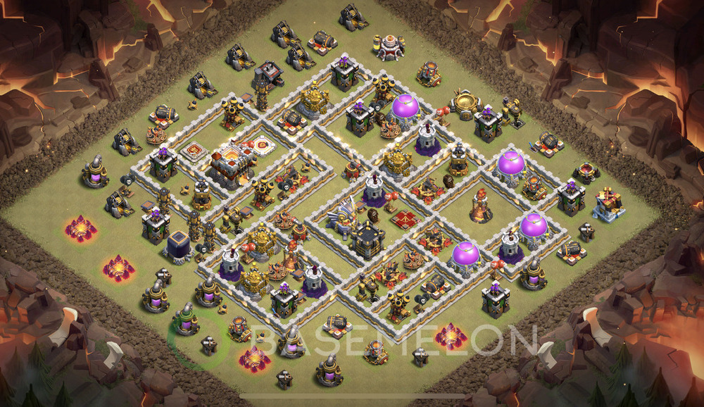 Town Hall Level 11 War Base Design 2024, Anti Everything, Layout #445