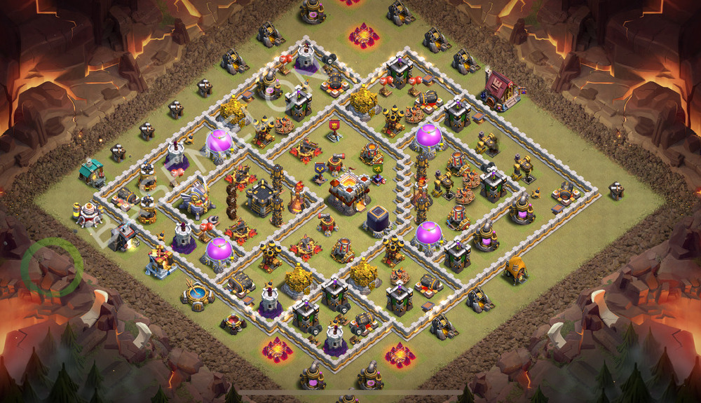 Aldea del Ayuntamiento Nivel 11 para Guerra, Anti 2 Estrellas, Anti Todo Diseño 2025, #456