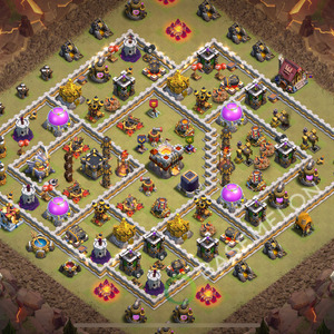 Town Hall Level 11 War Base Design 2025, Anti 2 Stars, Anti Everything, Layout #456