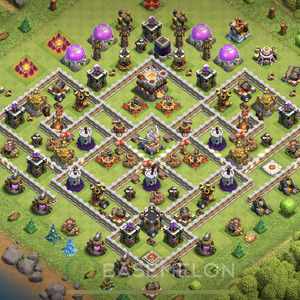 Town Hall Level 11 Farm Base Design, Layout #494