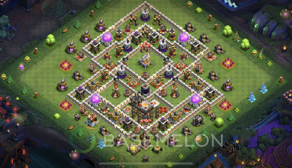 Town Hall Level 11 Trophy/Defense Base Design 2024, Anti Air, Hybrid, Layout #564