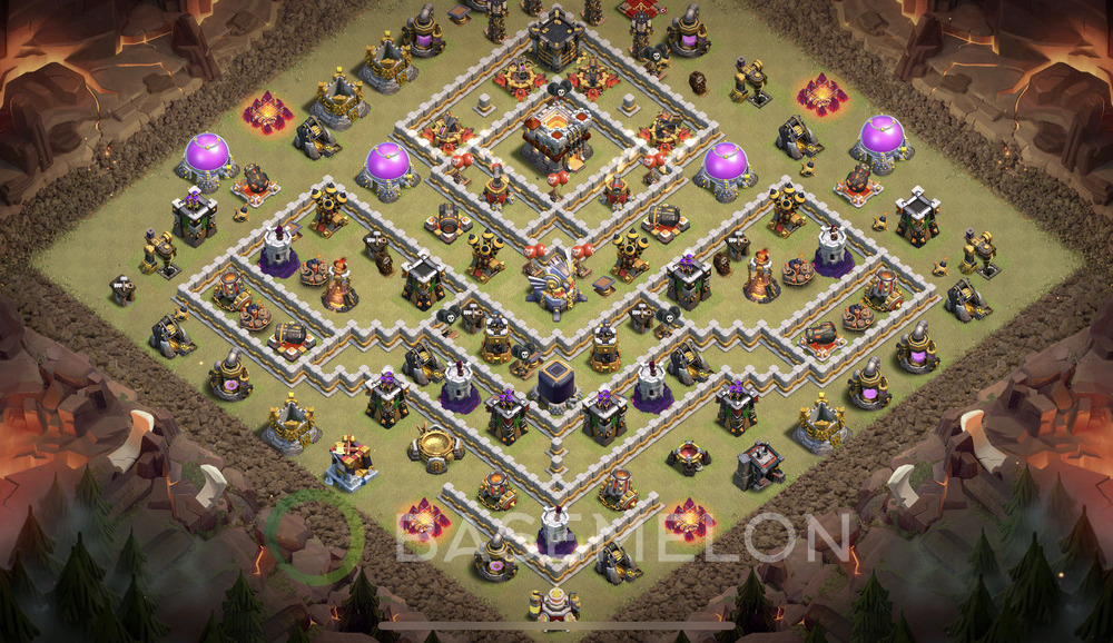 Town Hall Level 11 War Base Design 2024, Max Levels, Layout #589