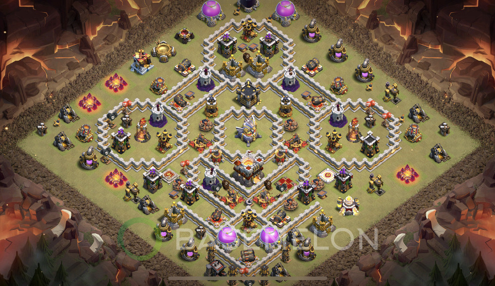 Town Hall Level 11 War Base Design 2024, Anti 3 Stars, Layout #596