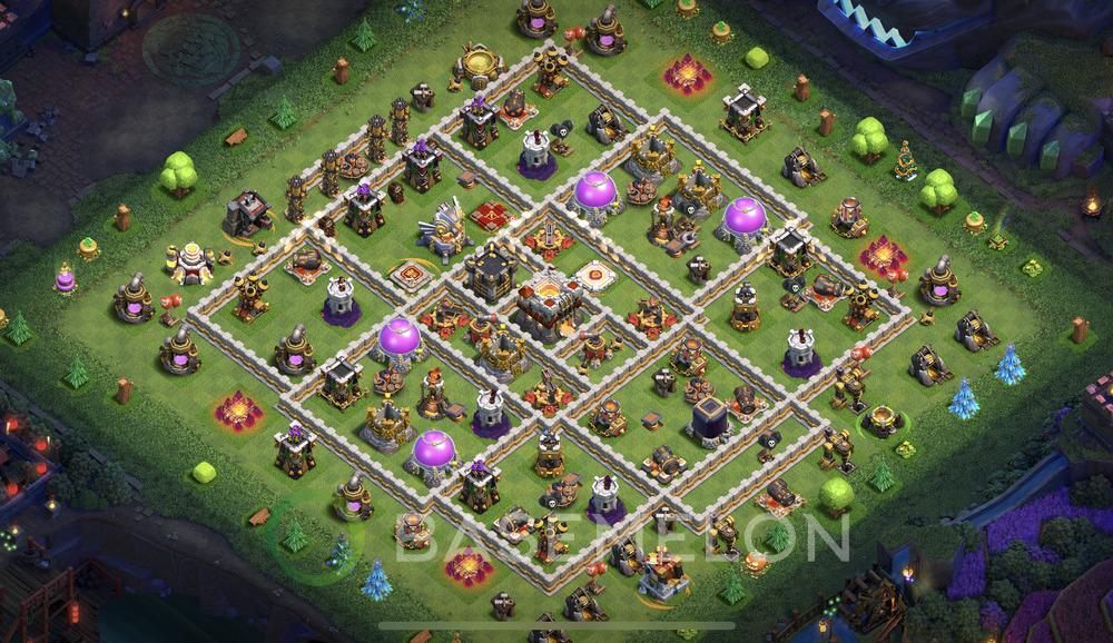 Town Hall Level 11 Trophy/Defense Base Design 2024, Anti Everything, Layout #598