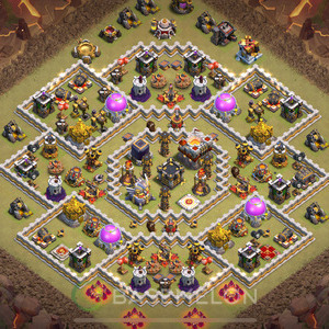 Town Hall Level 11 War Base Design, Anti 3 Stars, Layout #602