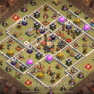 Town Hall Level 11 War Base Design, Layout #733