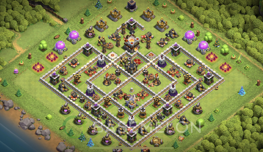 Town Hall Level 11 Trophy/Defense Base Design 2024, Anti Everything, Layout #736