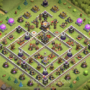 Rathaus Level 11 Verteidigung Base, Anti Alles, Layout #736