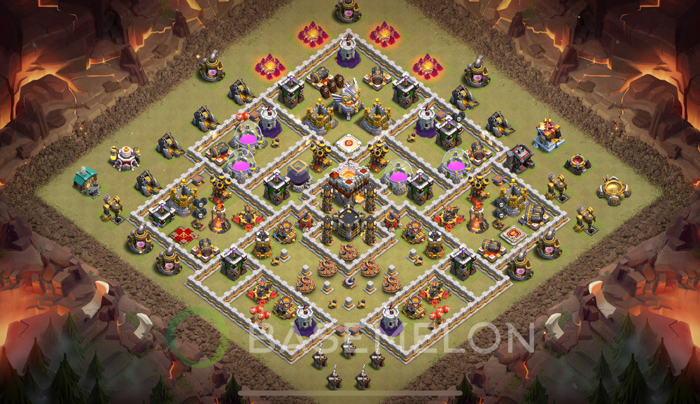 Town Hall Level 11 War Base Design 2024, Anti Everything, Hybrid, Layout #743