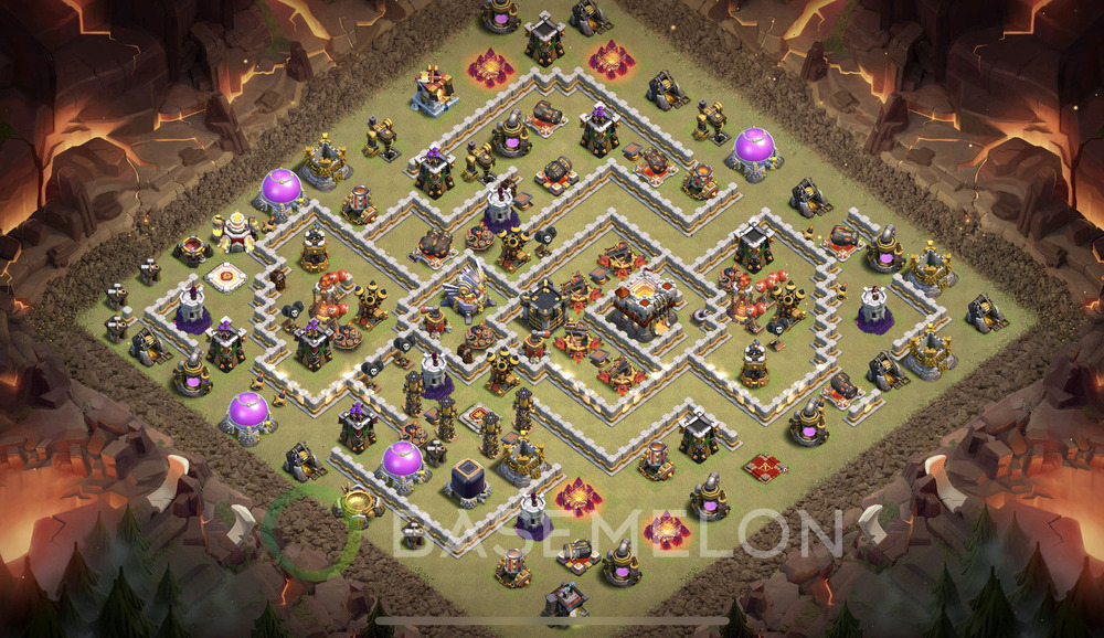 Town Hall Level 11 War Base Design 2024, Anti Everything, Layout #744