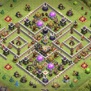 Town Hall Level 11 Farm Base Design, Anti Air, Hybrid, Layout #752