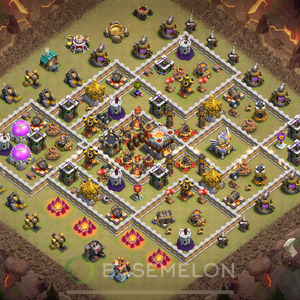 Town Hall Level 11 War Base Design 2025, Anti Air, Hybrid, Layout #785