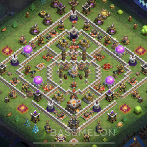Town Hall Level 11 Farm Base Design, Anti 3 Stars, Hybrid, Layout #794