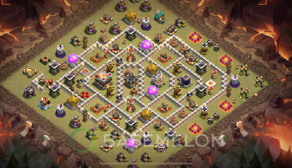 Town Hall Level 11 War Base Design 2024, Anti Air, Layout #811