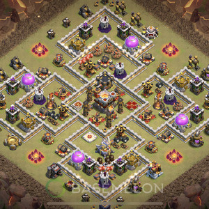 Rathaus Level 11 Krieg Base, Anti 2 Sterne, Anti Air, Layout #813