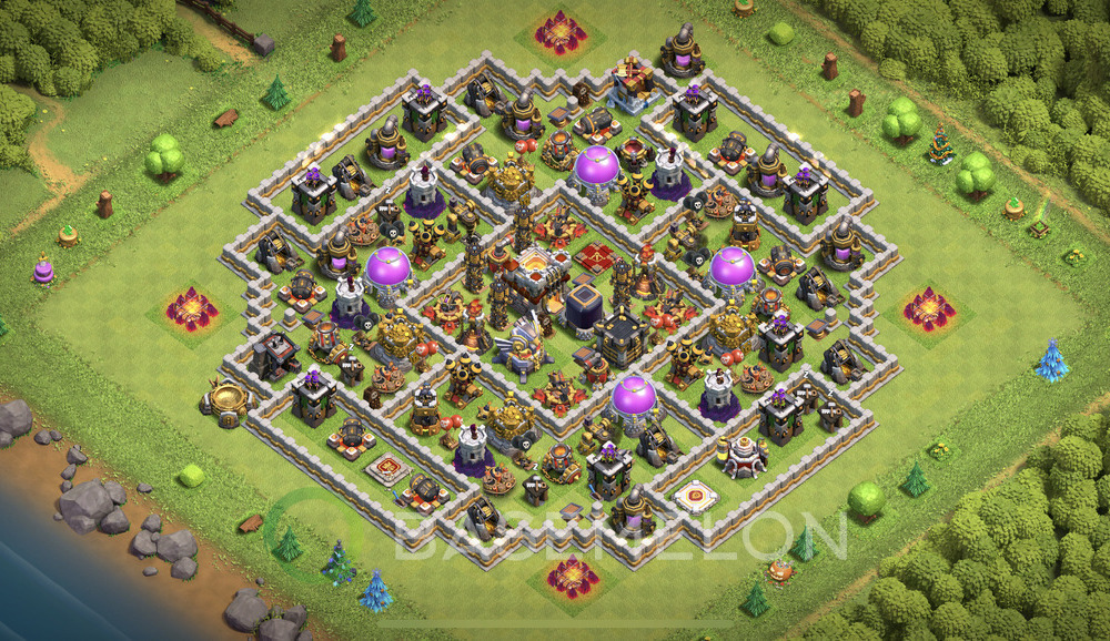 Town Hall Level 11 Farm Base Design, Anti 2 Stars, Hybrid, Layout #829