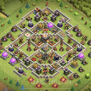 Town Hall Level 11 Trophy/Defense Base Design, Anti GoWipe, Layout #833