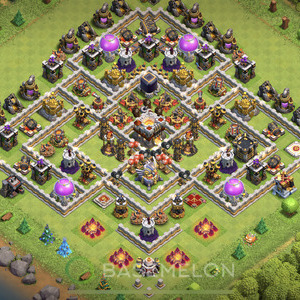 Town Hall Level 11 Trophy/Defense Base Design, Anti Everything, Hybrid, Layout #841