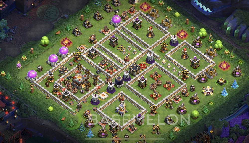 Town Hall Level 11 Trophy/Defense Base Design 2024, Anti Everything, Layout #850