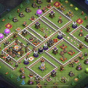 Town Hall Level 11 Trophy/Defense Base Design, Anti Everything, Layout #850