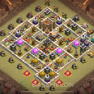 Rathaus Level 11 Krieg Base 2025, Max Level, Hybrid, Layout #858