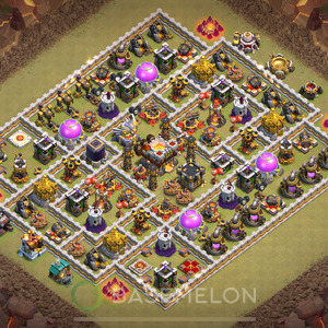 Town Hall Level 11 War Base Design 2025, Hybrid, Layout #872