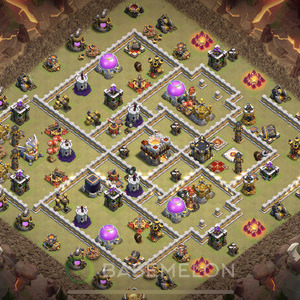 Town Hall Level 11 War Base Design 2025, Anti 2 Stars, Hybrid, Layout #886