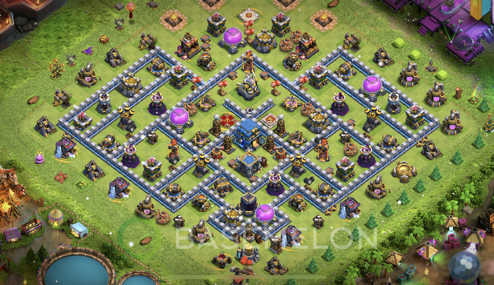 Town Hall Level 12 Trophy/Defense Base Design 2024, Anti 2 Stars, Legend League, Layout #1079