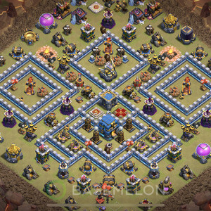 Town Hall Level 12 War Base Design, Anti Everything, Layout #110