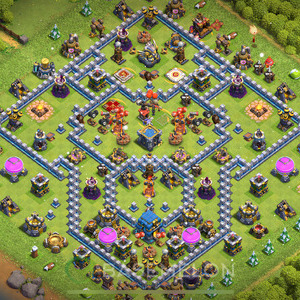 Town Hall Level 12 Trophy/Defense Base Design 2025, Anti Air, Legend League, Layout #1118