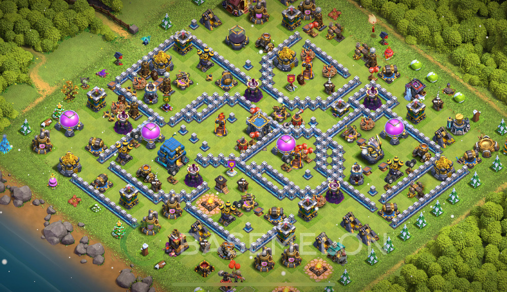 Town Hall Level 12 Trophy/Defense Base Design 2025, Anti Air, Layout #1166